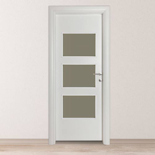Sobna ulazna vrata | Farbani medijapan bela staklo